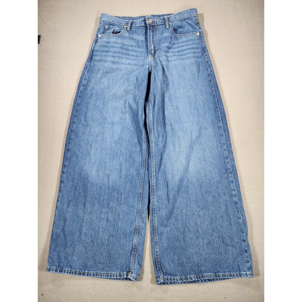GAP Baggy Mid Rise Ultra Soft Denim Wide Leg Jeans Size 27 / 4 Regular Skater